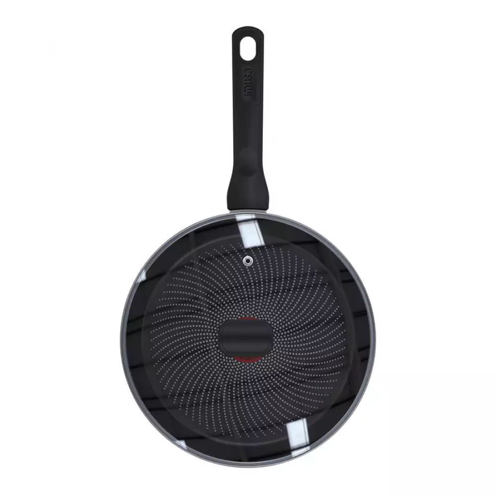 Sarten Con Tapa Imusa Hardtitan​ 24Cm Negro Antiadherente 5861034641