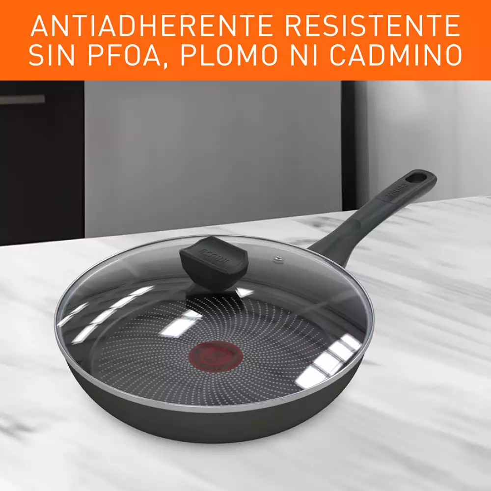 Sarten Con Tapa Imusa Hardtitan​ 24Cm Negro Antiadherente 5861034641