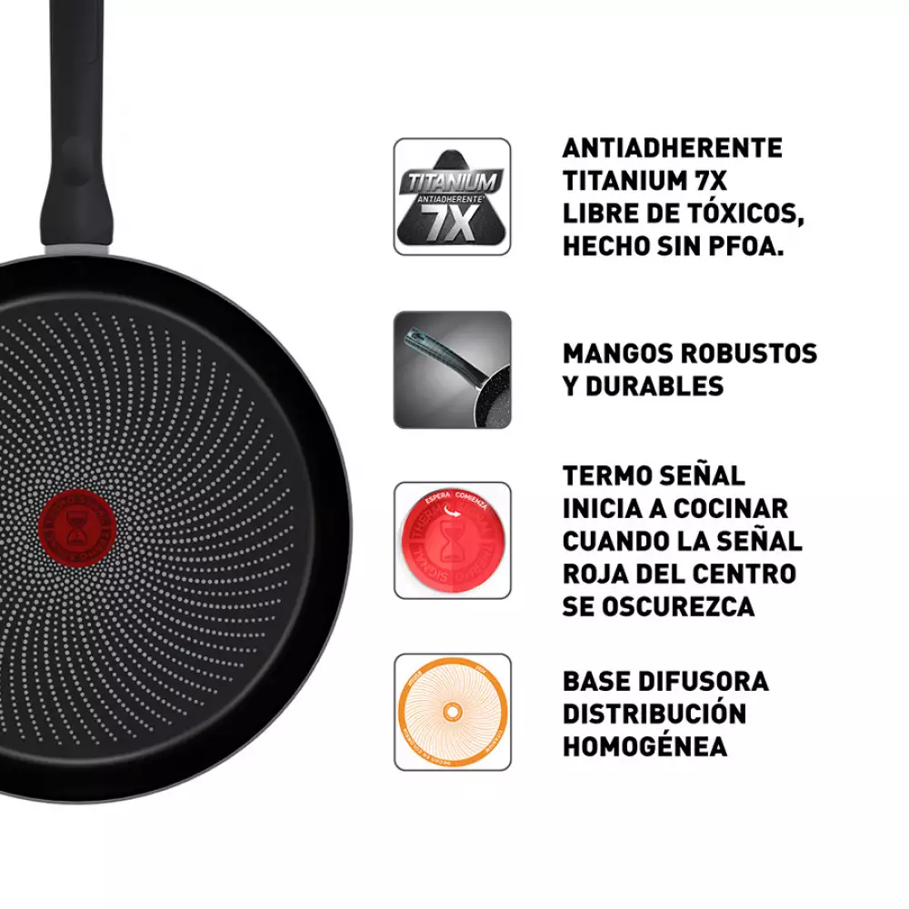 Sarten Imusa Hardtitan​ 30Cm Negro Antiadherente 5861034639