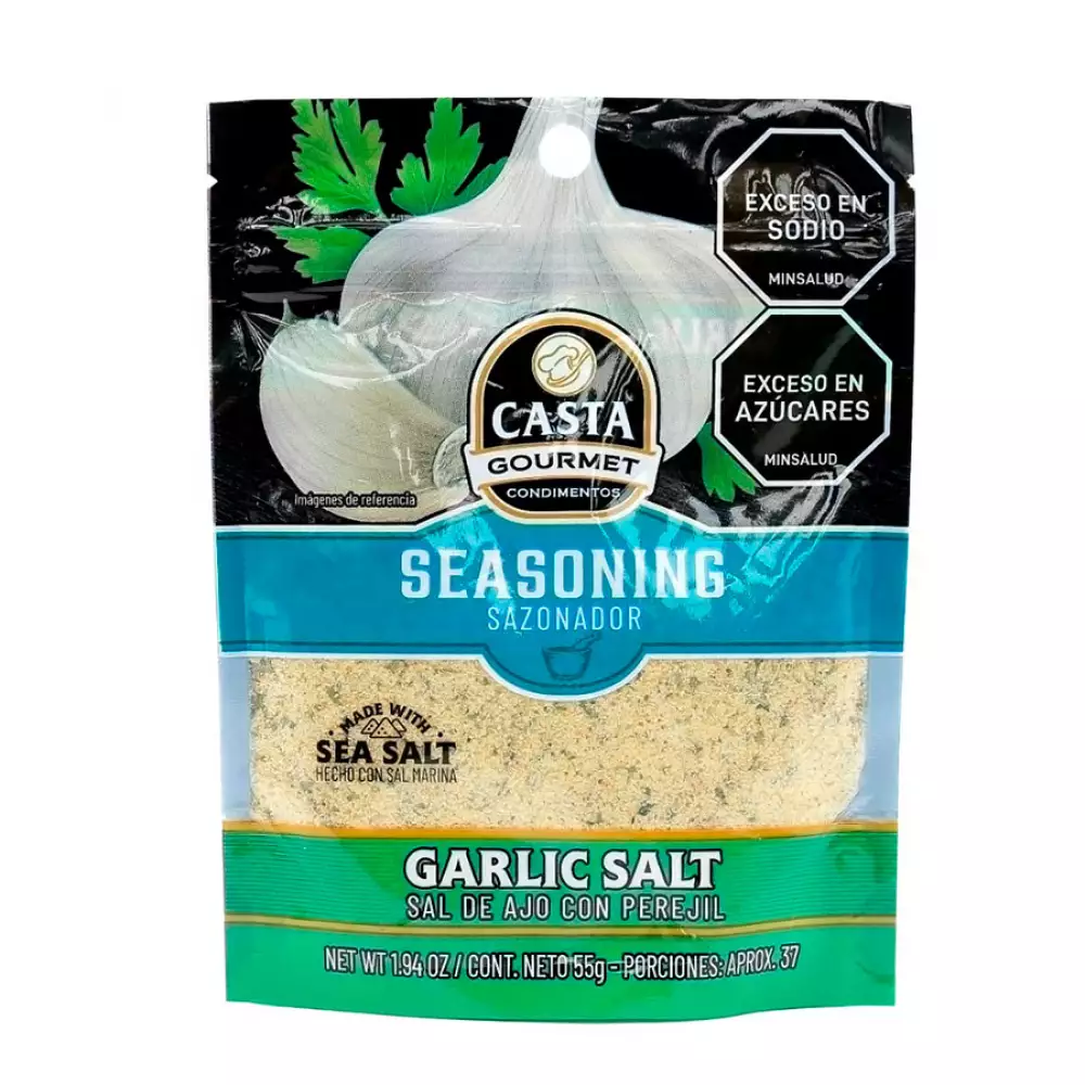 Sazonador Casta Sal Con Ajo Y Pereji 55 Gr Mpp30