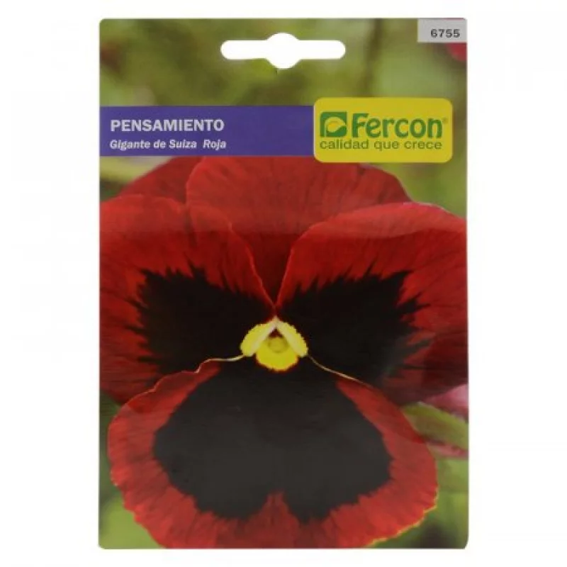 Semilla Fercon 2336755 Flor Pensamient Gigant Rojo