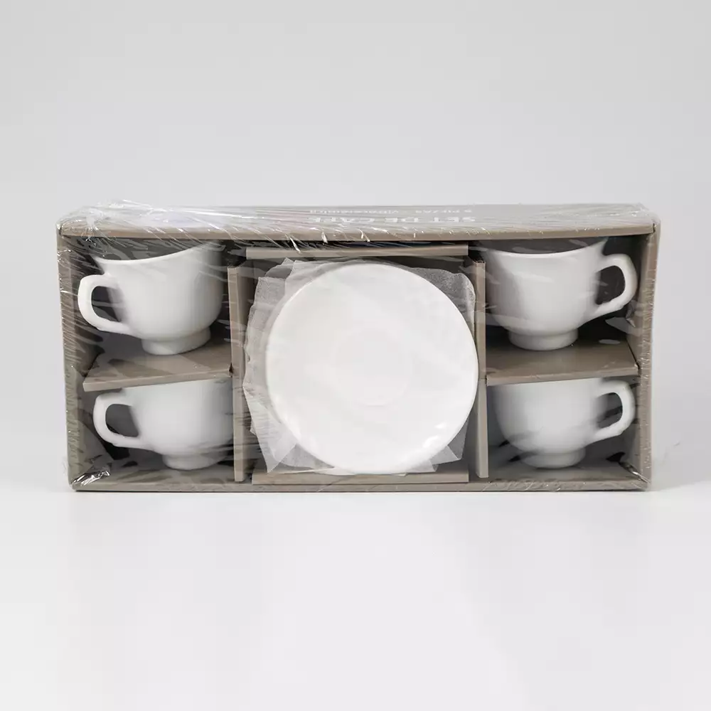 Set Cafe Expressions Blanco 200 Ml 8 Pz Vidrio Opal Bb200Z-8 White