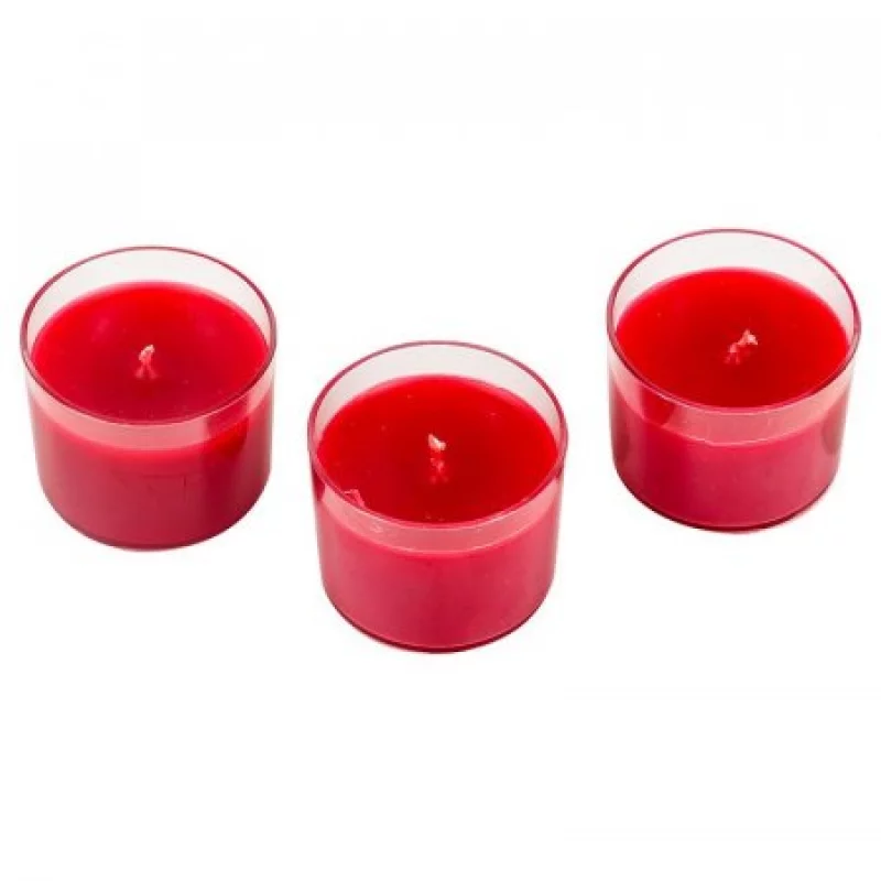 Set De 3 Velas Mini Votive Canela Iluminata-Rojo