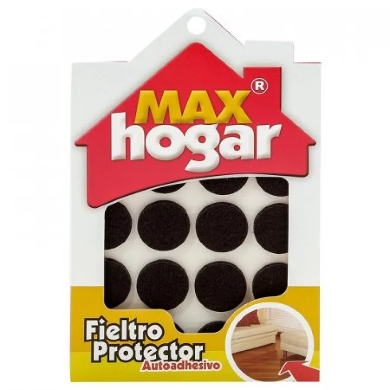 Set De 16 Fieltros Protectores Para Muebles Max Hogar 05090003-Negro