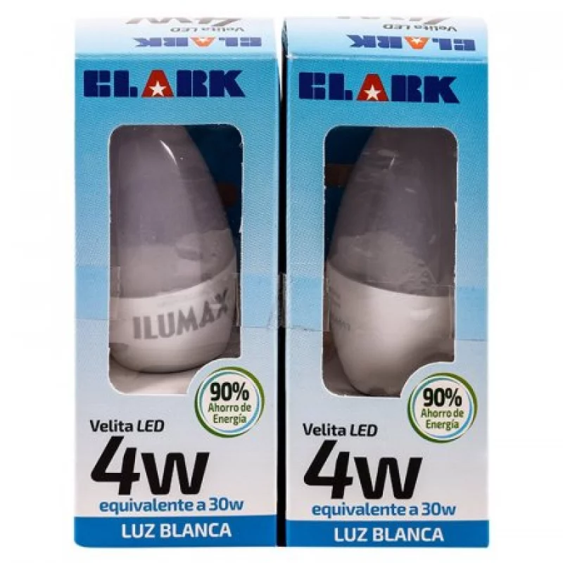 Set De 2 Bombillos Led Luz Blanca Clark 1213-1-Blanco 