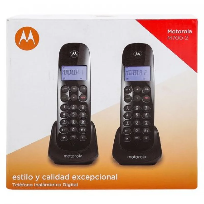 Set De 2 Teléfonos Motorola Negro