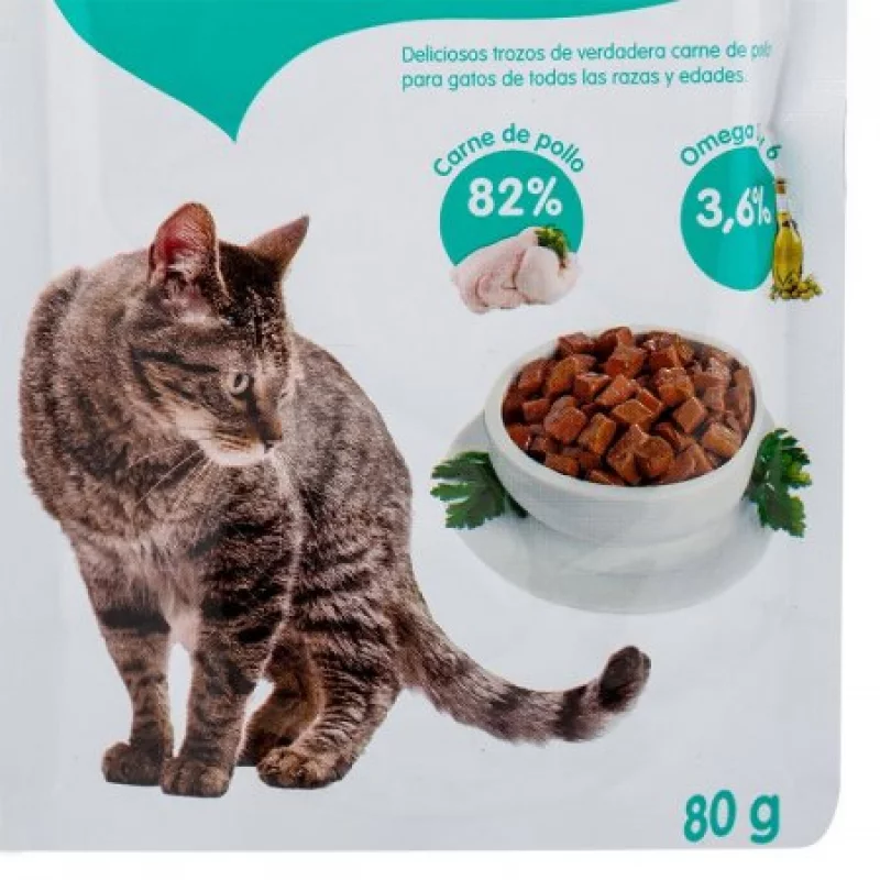 Set de 4 Sobres Alimento Húmedo para Gato Chunky 80gr