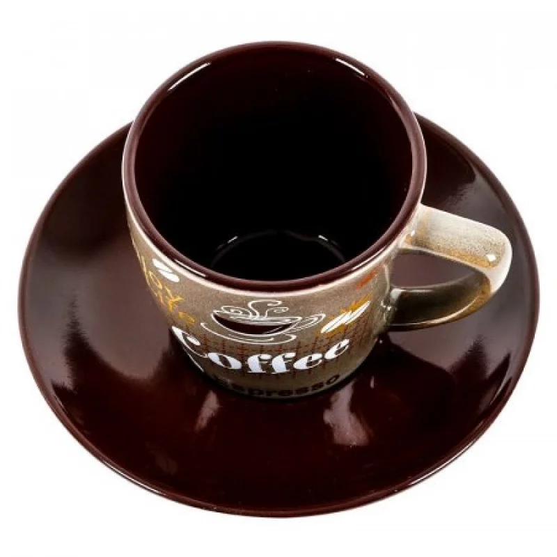 Set de cafe expressions gq08138-1220 2pz 80ml coffee espress  en ceramica