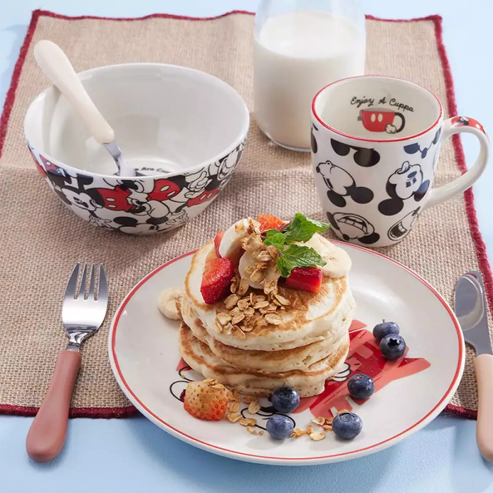 Set De Desayuno Corona Mickey Multicolor 3 Pz Ceramica Sl11321 1