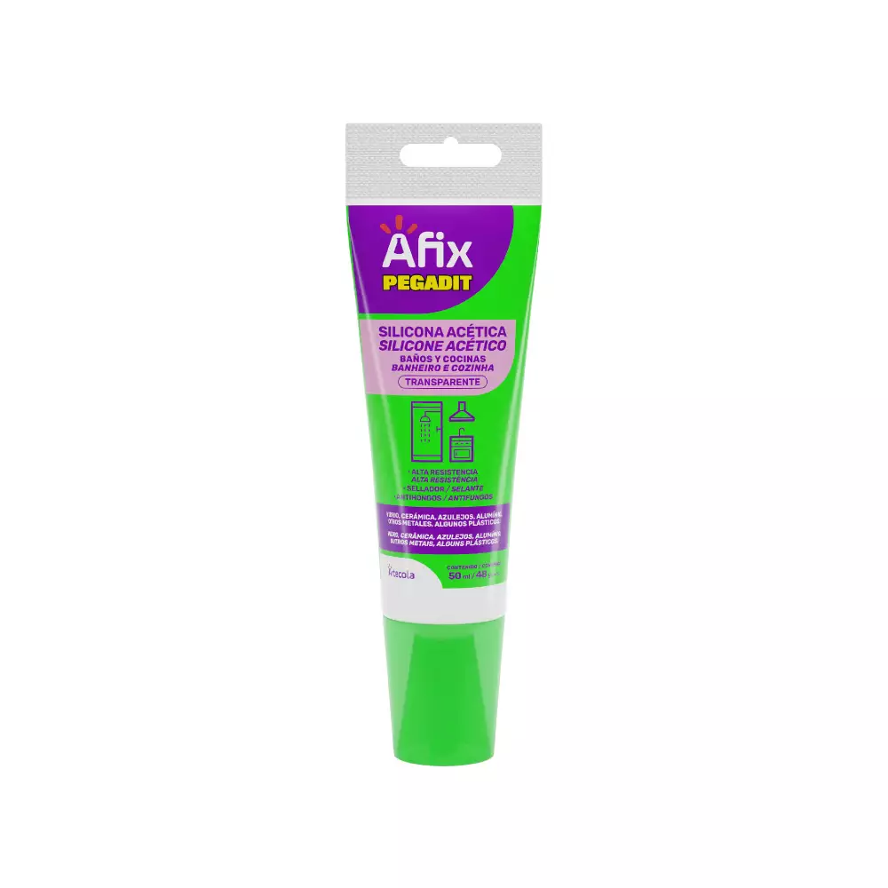 Silicona Transparent Afix Bano Cocina 50 Ml 403762