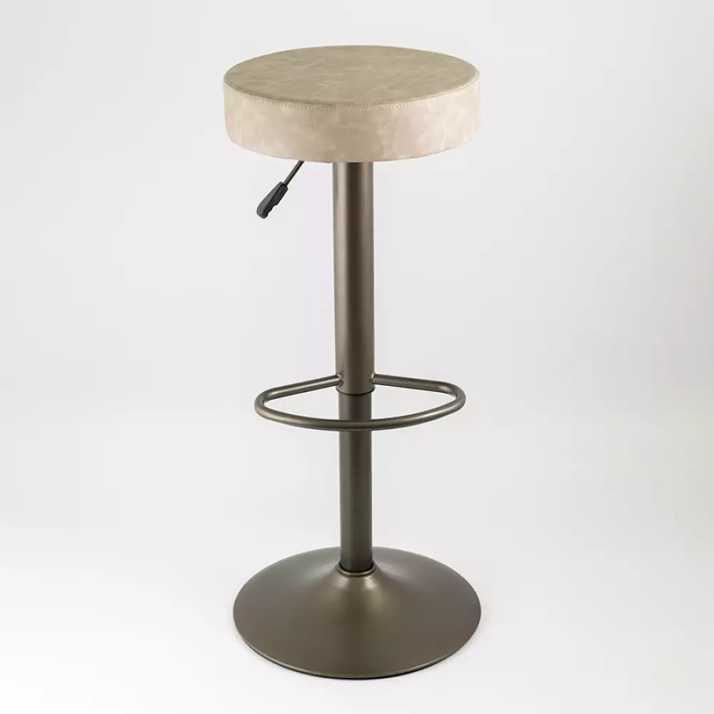 Silla Bar Expressions Ajustable 25X43X57Cm Beige Cuero Sintetico