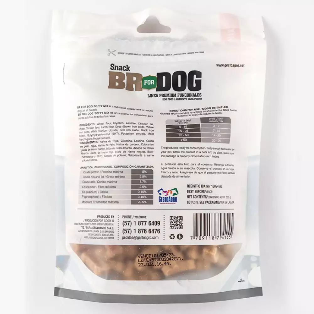 Snack perro br for dog 413170 200 gr semiblando pollo
