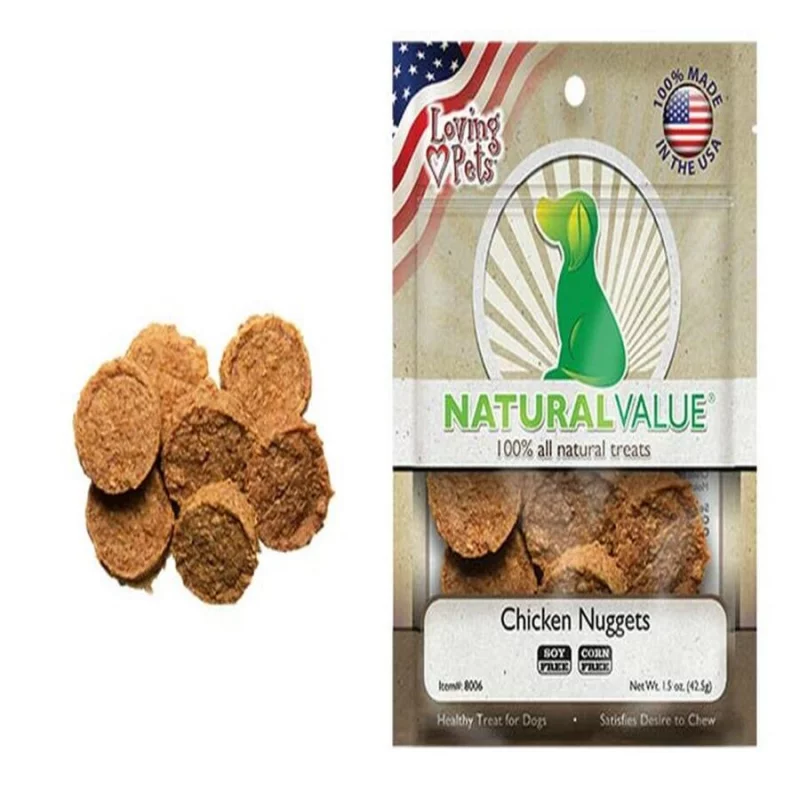 Snack Perro Natural Value 42.5 Gr Nugget Pollo 8006 Lp