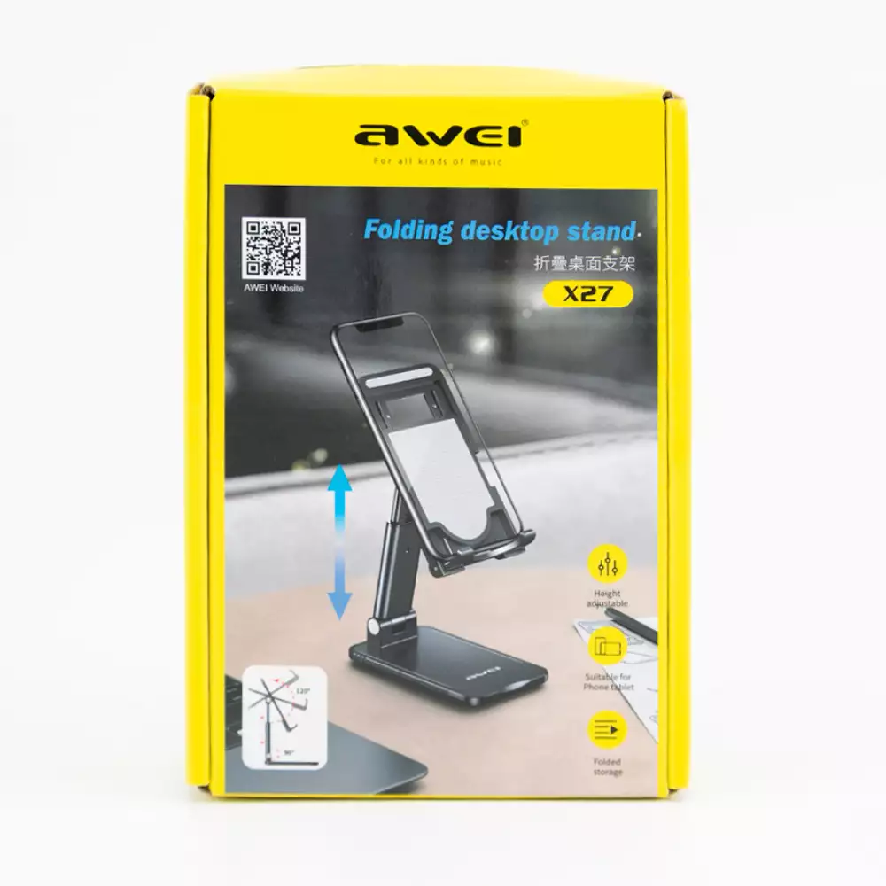 Soporte Awei Telefono Ajustable 8X10X3Cm X27