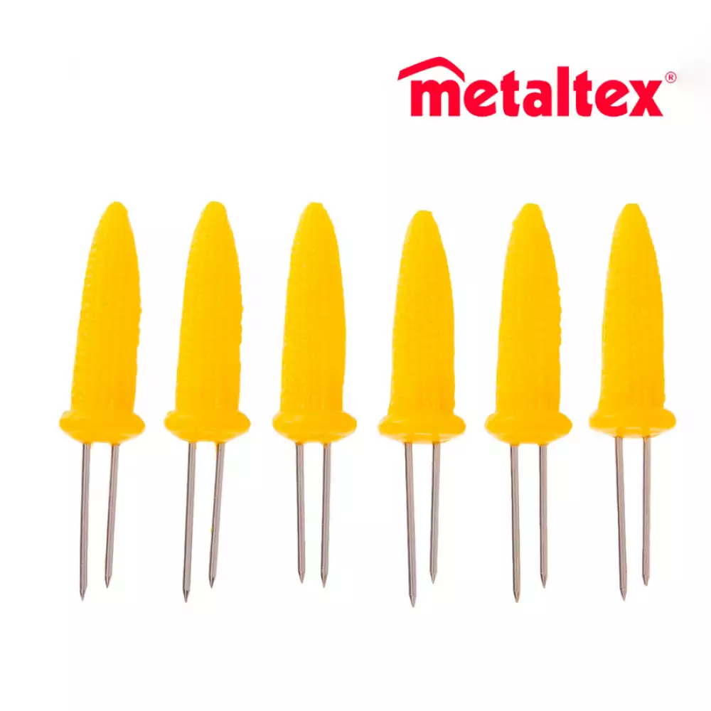 Sujetador Mazorca X6 Und Acero Inoxidable Metaltex