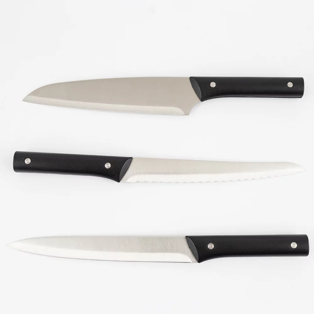 Taco + Cuchillos Expressions 36Cm Negro 6 Ud Acero