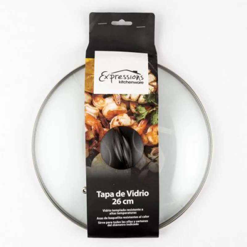 Tapa Vidrio 26Cm Expreskitch 14636-26Glasslid-26 Mplado Para Olla