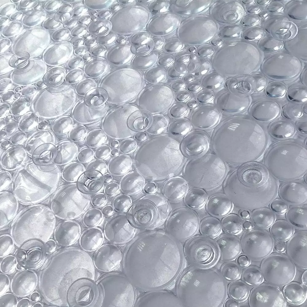 Tapete antideslizante bubbles collection transparente 38cmx68cm