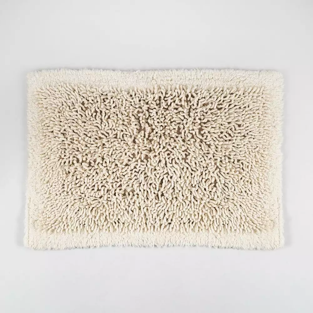 Tapete Bano Expressions Border Elite 45X65Cm Blanco Algodon