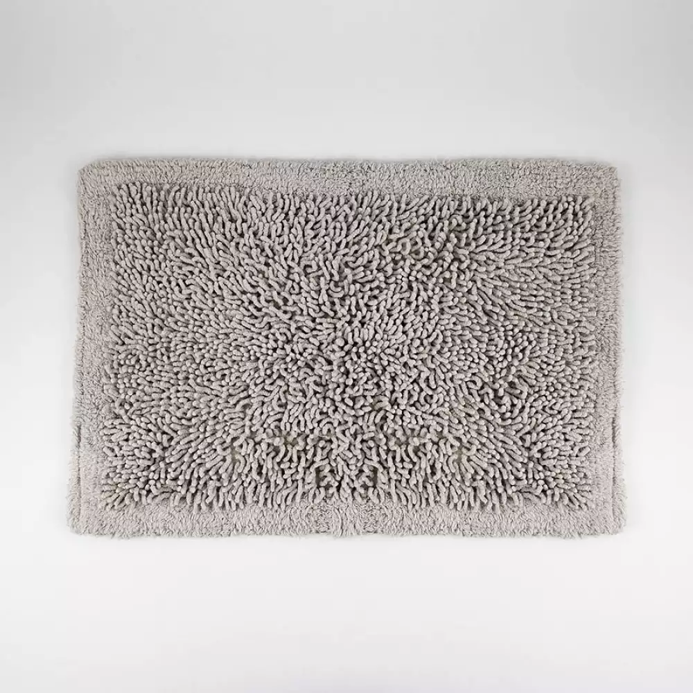 Tapete Bano Expressions Border Elite 45X65Cm Gris Algodon