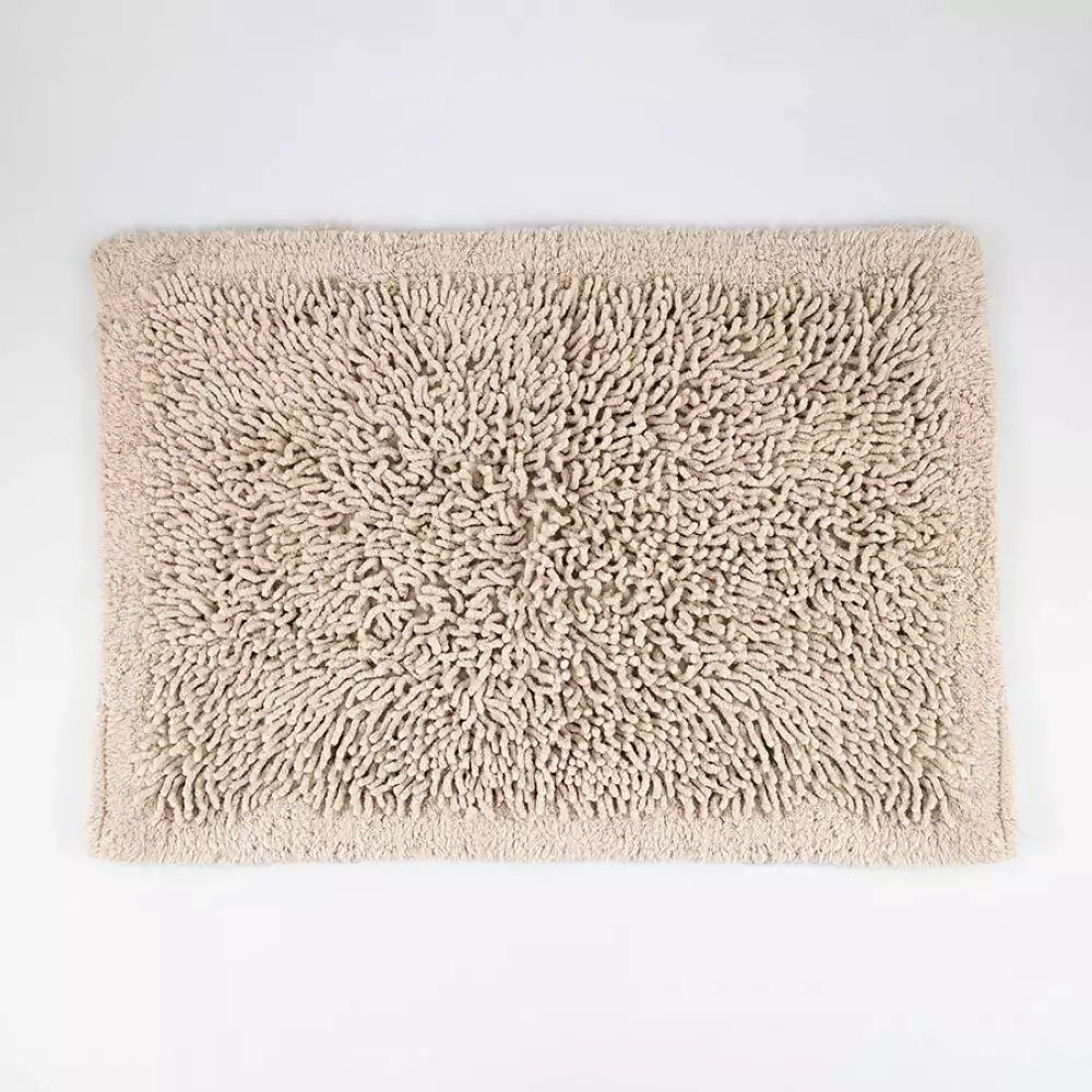 Tapete Bano Expressions Border Elite 45X65Cm Taupe Algodon