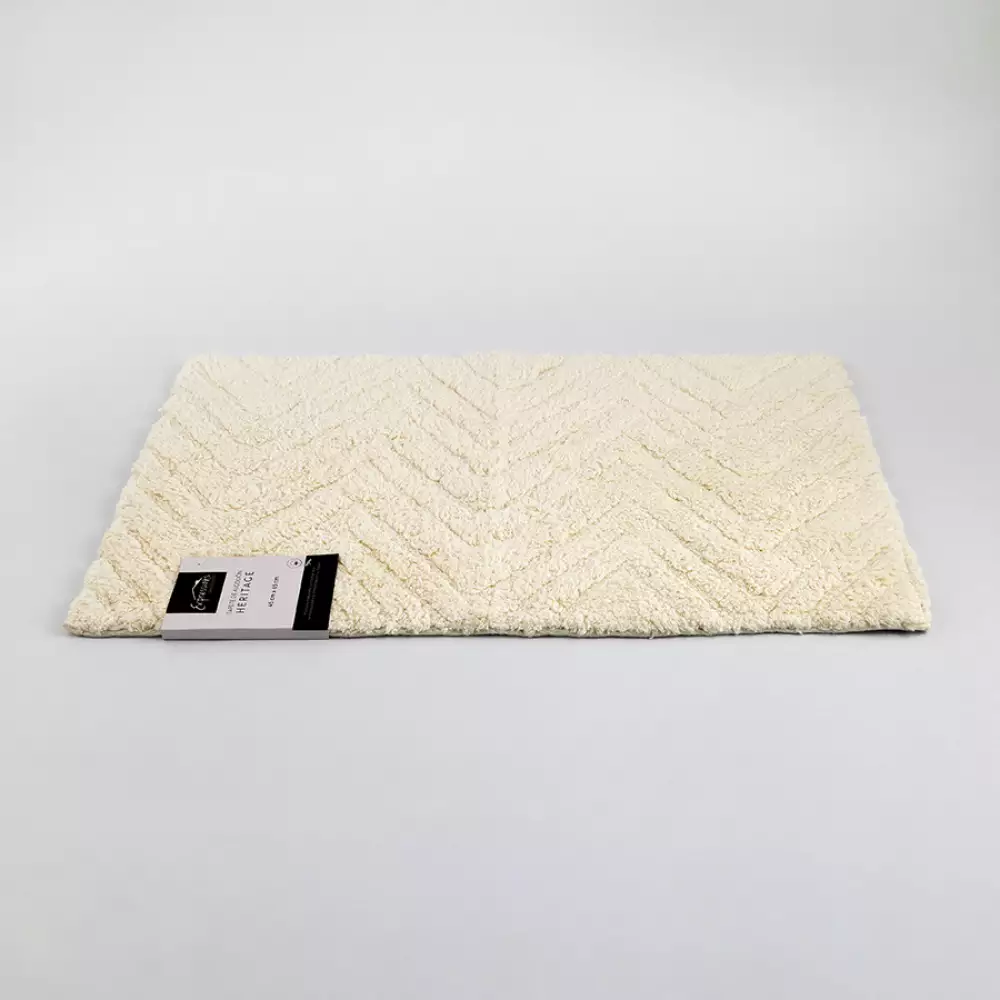 Tapete Bano Expressions Heritage 45X65Cm Marfil Algodon