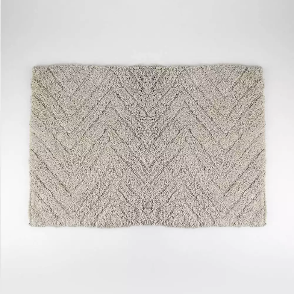 Tapete Bano Expressions Heritage 65X45Cm Gris Algodon