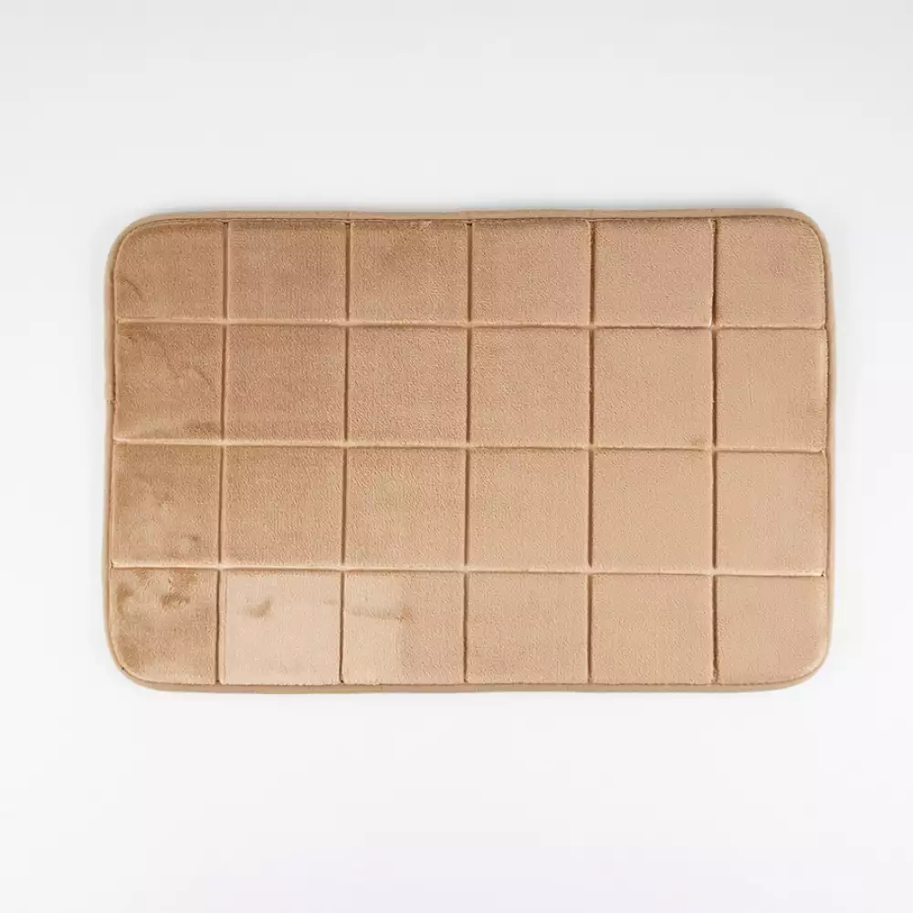 Tapete De Bano Expressions Memory 60X40Cm Taupe Poliester Md0Squt