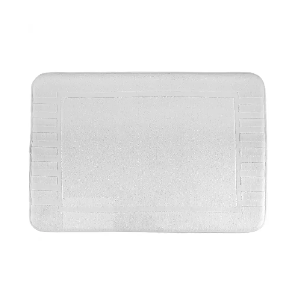 Tapete De Bano Expressions Memory 65X45Cm Blanco Algodon Md1Resow