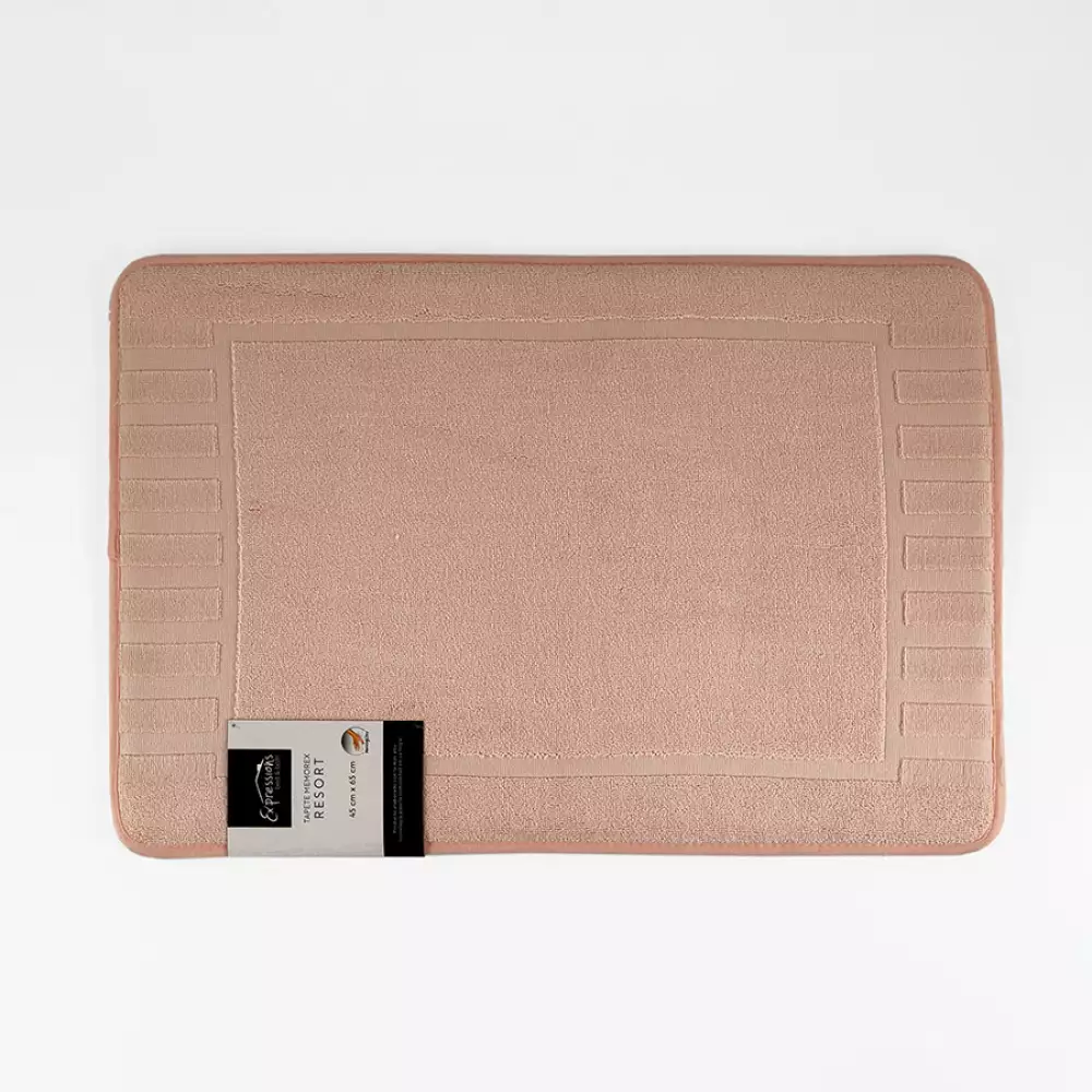 Tapete De Bano Expressions Memory 65X45Cm Rosado Algodon Md1Respr