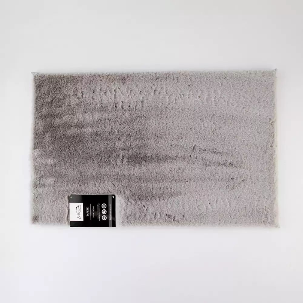 Tapete Expressions Fur 80X50Cm Gris Claro Poliester Ar1Fur003