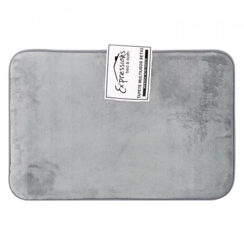 Tapetes Memory Liso Expressions Setx2 40X60 Gris