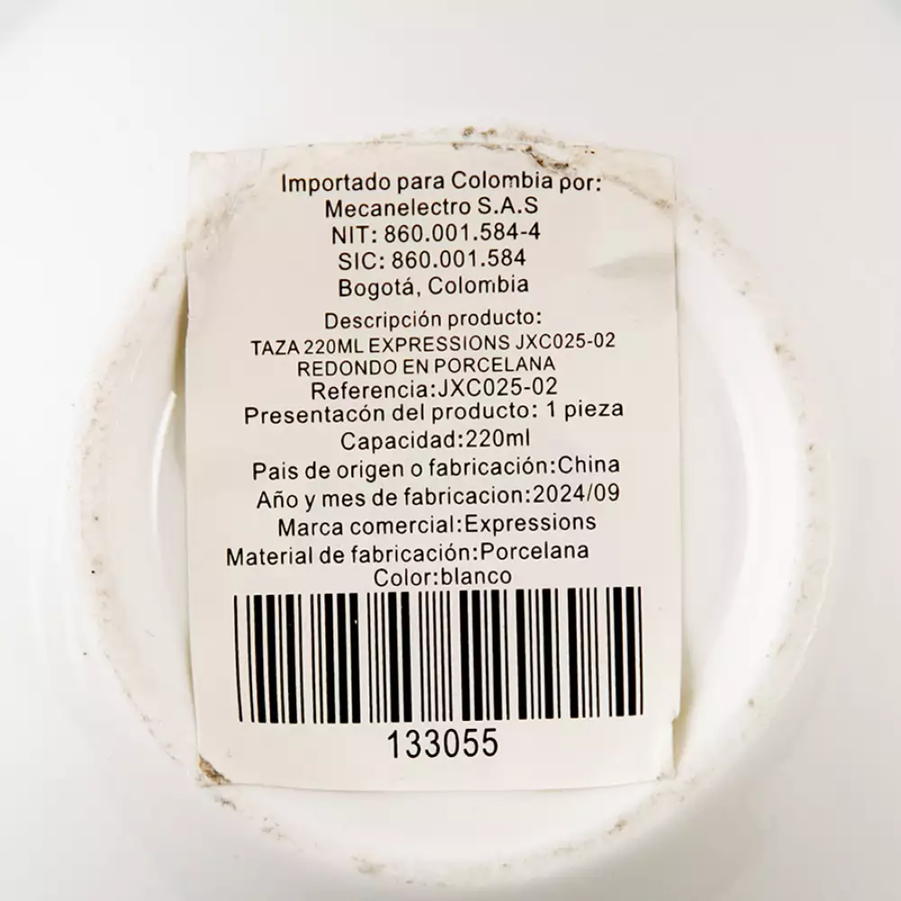 Taza + Plato Expressions Blanco 220 Ml Porcelana Jxc025-02
