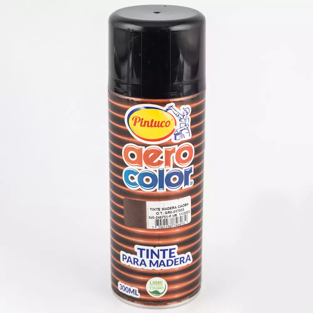 Tinte aerocolor 10283256 aerosol para madera caoba 300ml