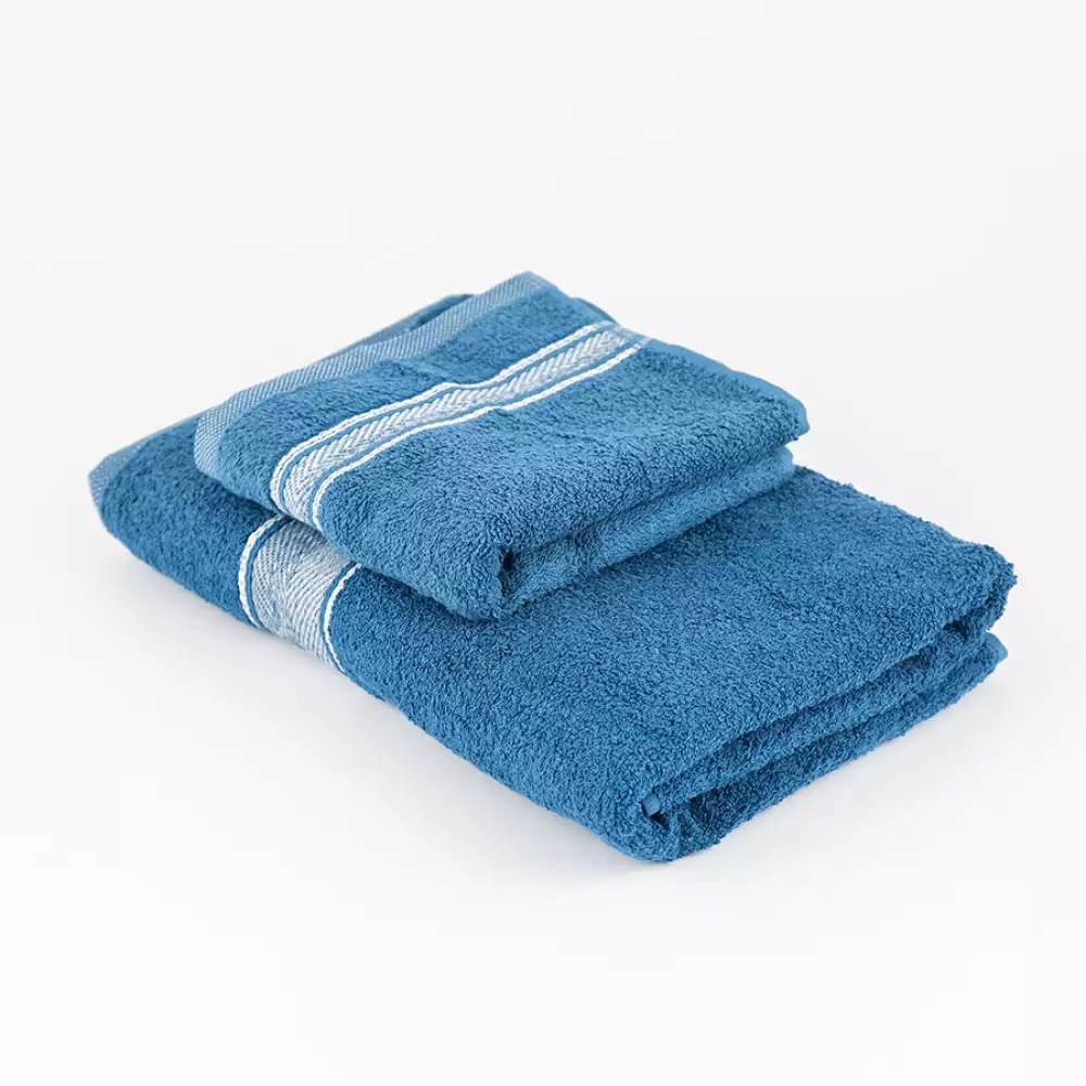 Toalla Cannon Benny 70X140Cm 40X70Cm Azul 500 Gr 2 Ud Algodon