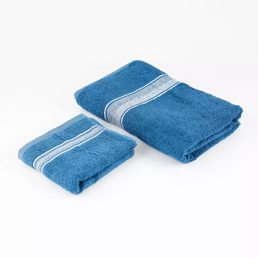 Toalla Cannon Benny 70X140Cm 40X70Cm Azul 500 Gr 2 Ud Algodon