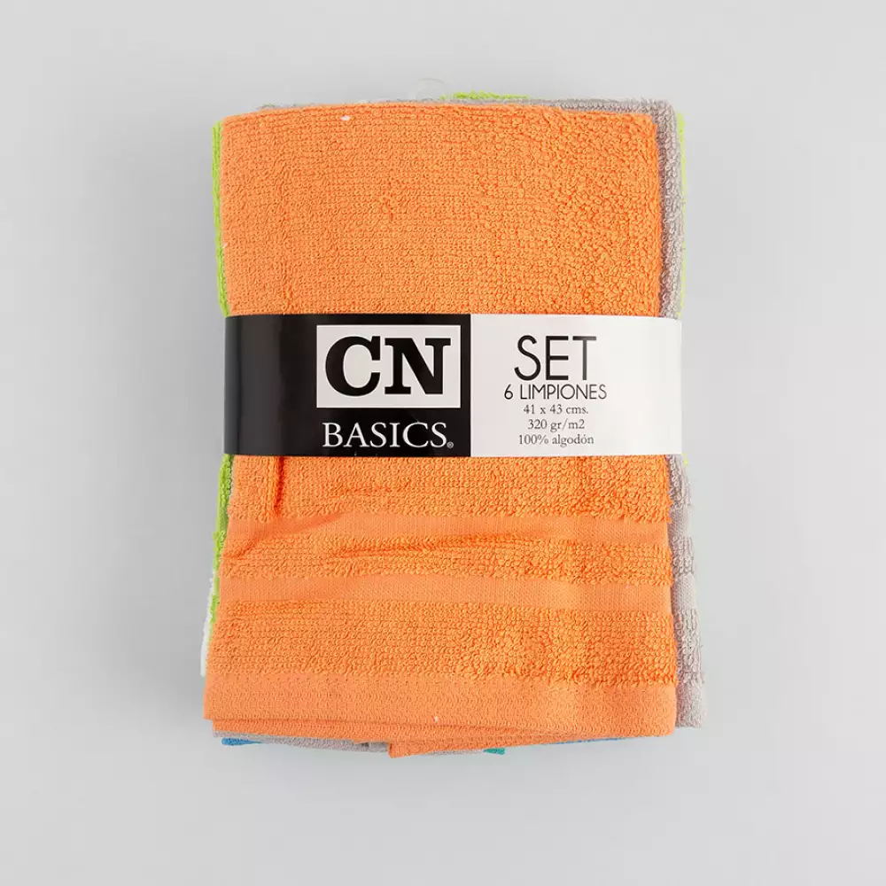 Toalla De Cocina Cannon 40X43Cm Multicolor 6 Ud Algodon