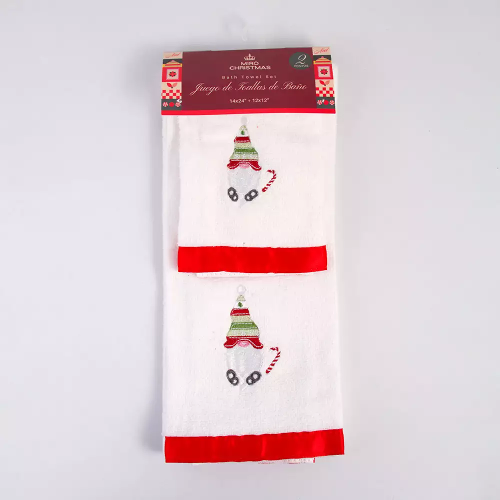 Toalla De Manos Miro Christmas Gnomo 30X61Cm Blanco Algodon 831