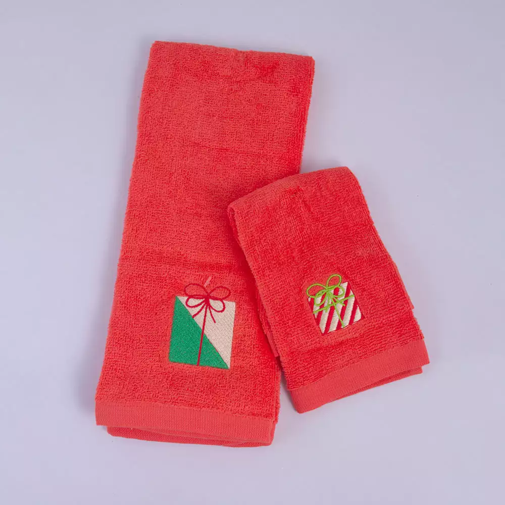 Toalla De Manos Miro Christmas Regalo 30X61Cm Rojo Algodon 831-