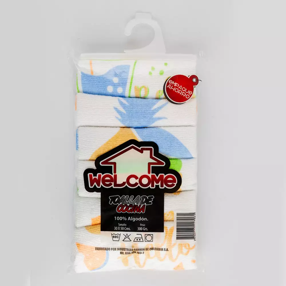 Toalla Facial Cannon Set 30X50Cm Blanco Algodon