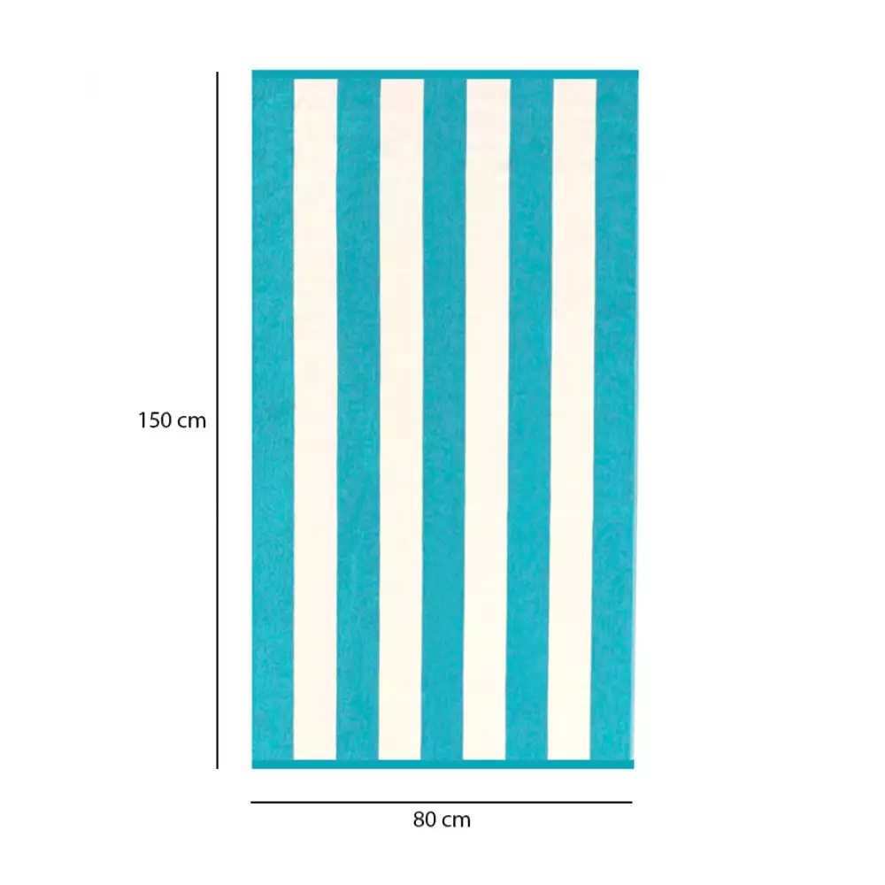 Toalla Playa Expressions 80X150 Azul Claro Algodon