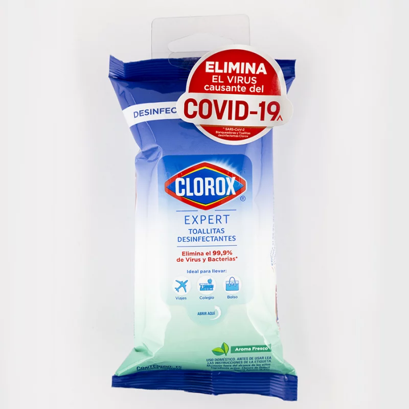 Toallitas Desinfectantes Clorox Expert Flowpack 15 Un 502032