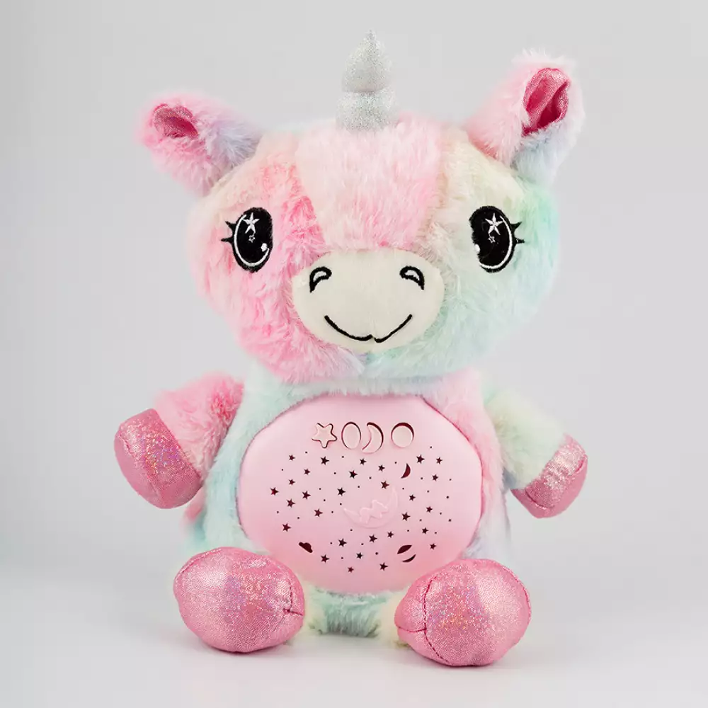 Unicornio Maypa Proyector Luz Y Soni 25X13Cm Rosado Plastico