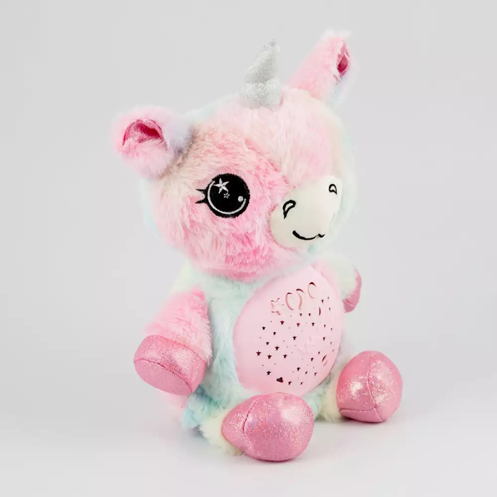 Unicornio Maypa Proyector Luz Y Soni 25X13Cm Rosado Plastico