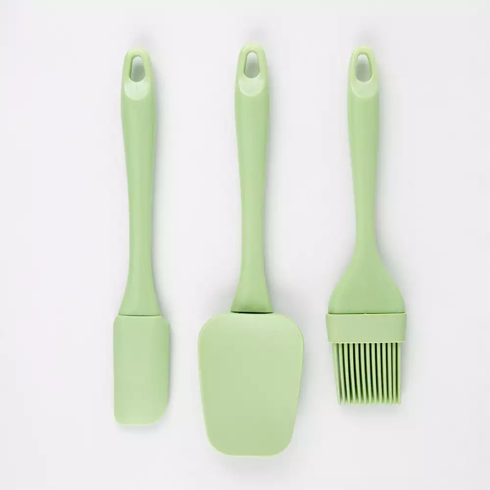 Utensilios Expressions Set X3 En Silicona Verde