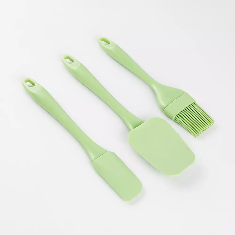 Utensilios Expressions Set X3 En Silicona Verde