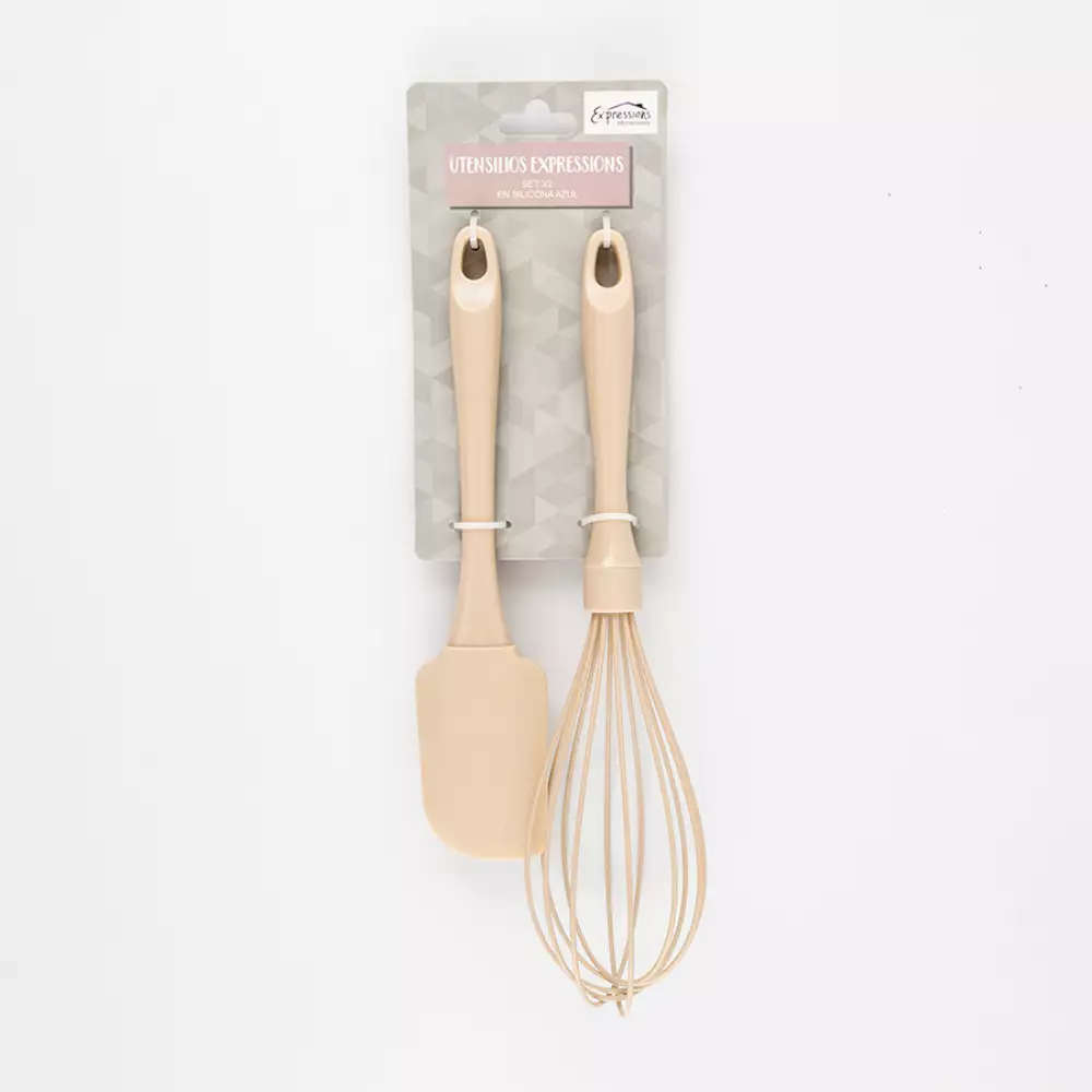Utensilios Expressions SetX2 Silicona beige