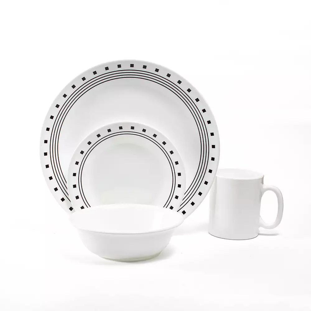 Vajilla Corelle City Block 4 Pz Vidrio Opal 28039