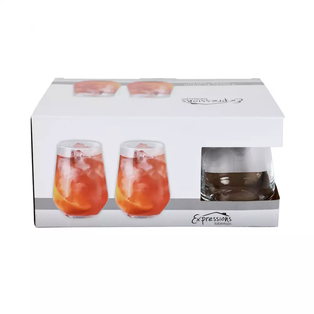 Vaso Expressions Lucca Transparente 390 Ml 6 Pz Vidrio Bmhs7018-1