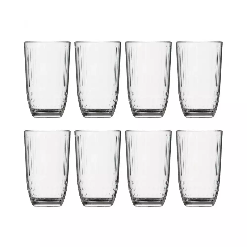 Vaso Largo Cristar Estambul 442 Ml 8 Ud Vidrio 0911Cl8